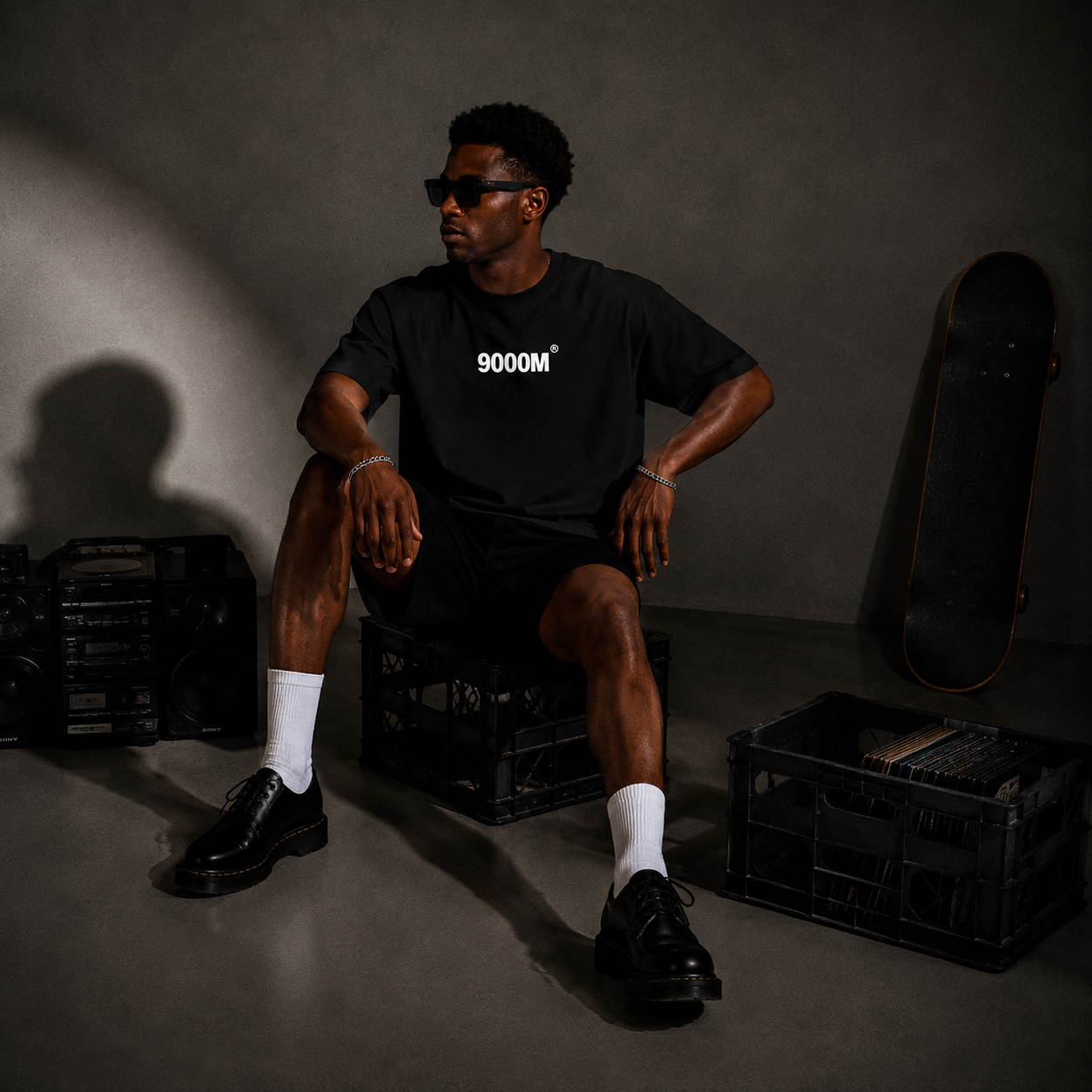 Liberty Walk Oversized Black Tee