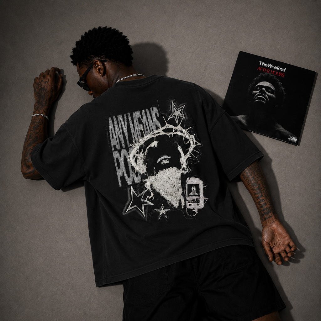 Liberty Walk Oversized Black Tee