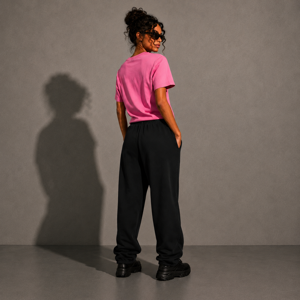 9000M Essential Black Jogger – 290 GSM Heavyweight Streetwear
