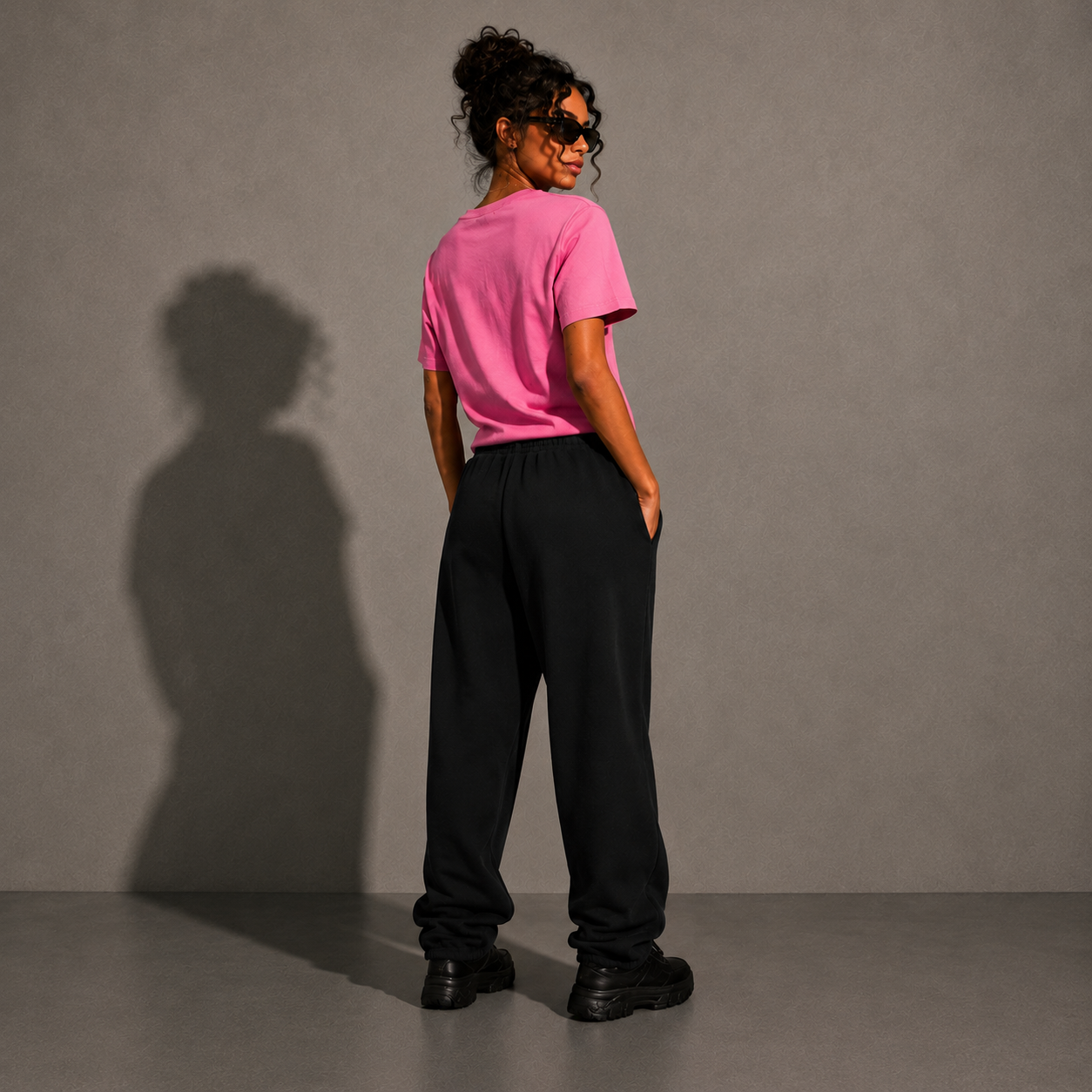 9000M Essential Black Jogger – 290 GSM Heavyweight Streetwear