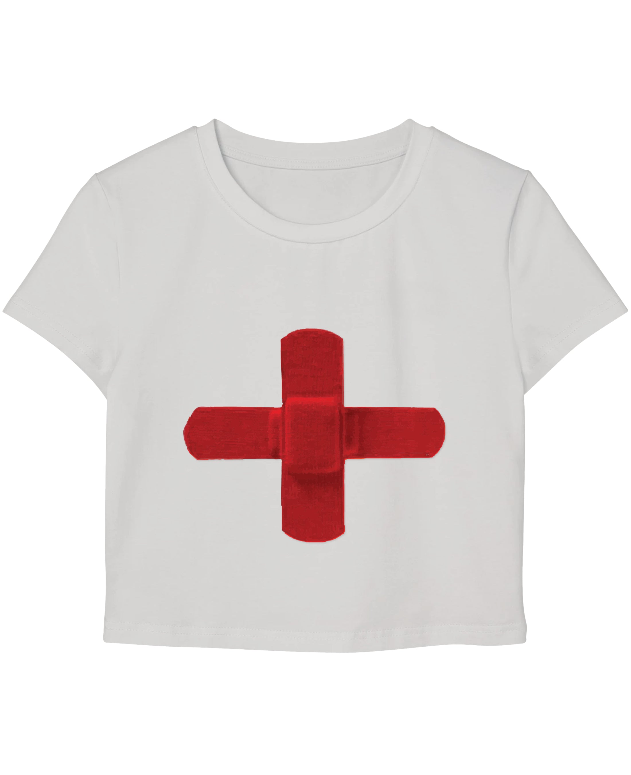 White Baby Tee Front Design