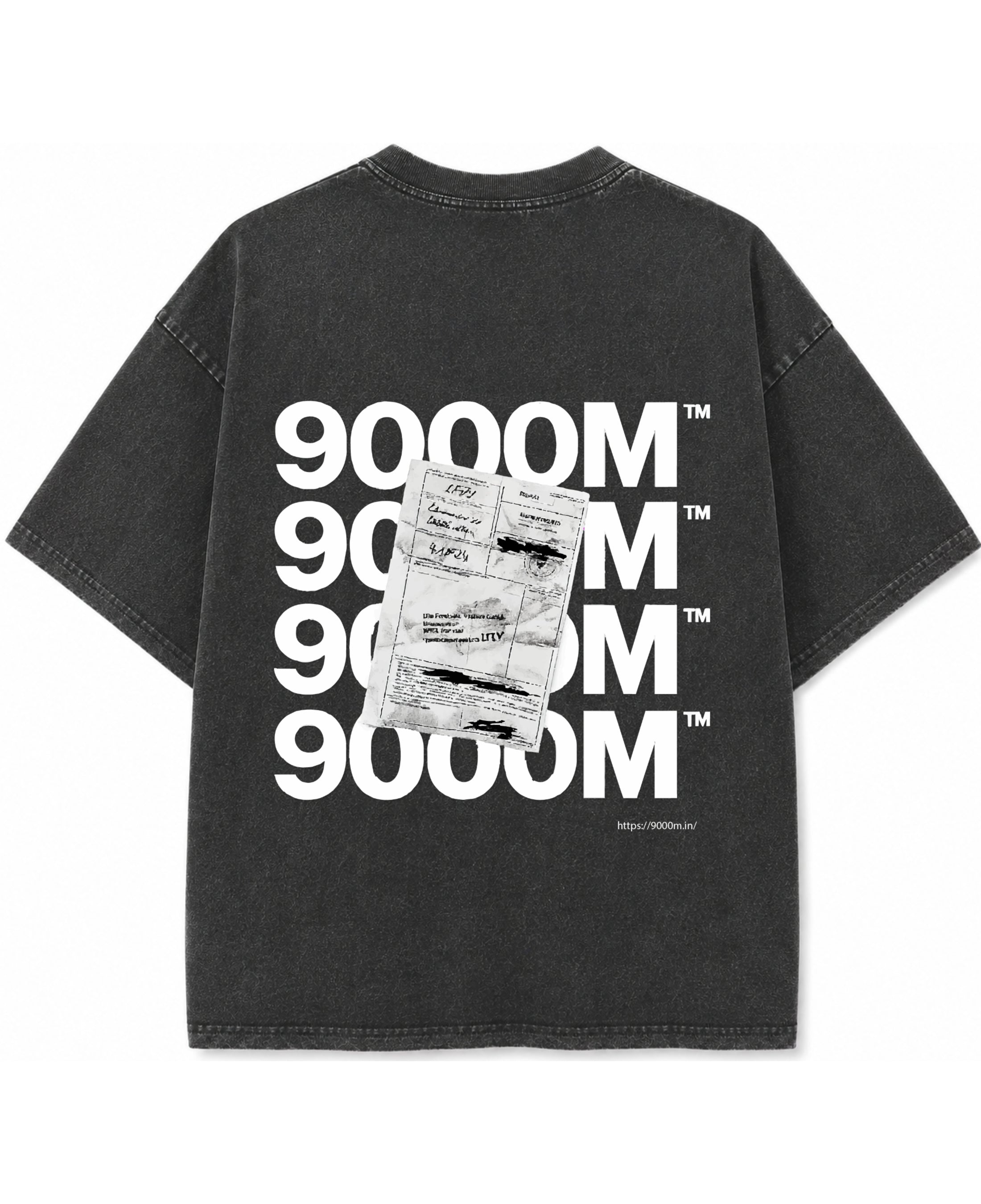 Vintage Fade Wash Oversized T-shirt Back Design