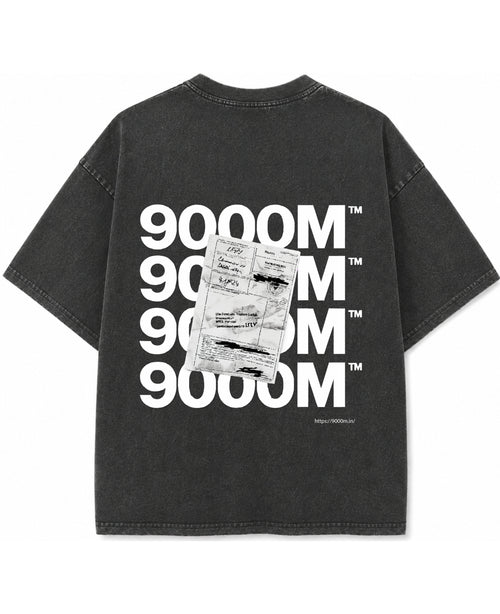 Vintage Fade Wash Oversized T-shirt Back Design