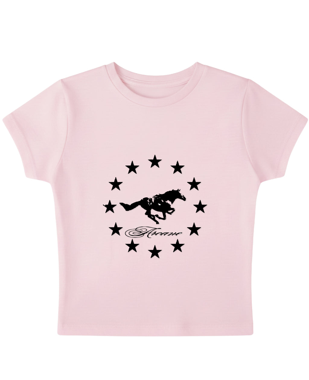 Baby Pink Baby Tee Front Design