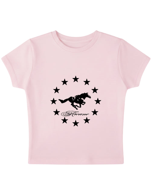 Baby Pink Baby Tee Front Design