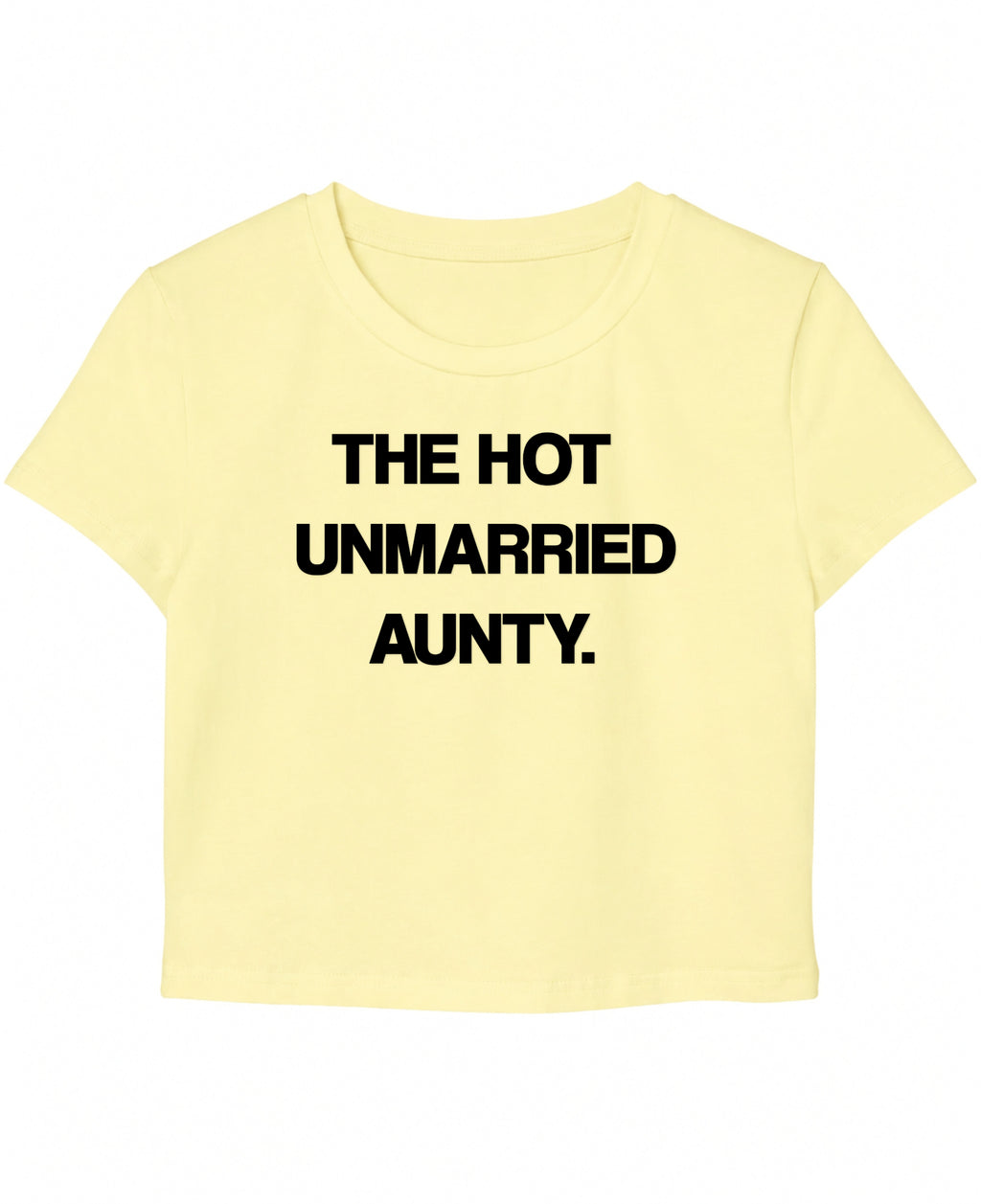 Butter Yellow Baby Tee Front Design