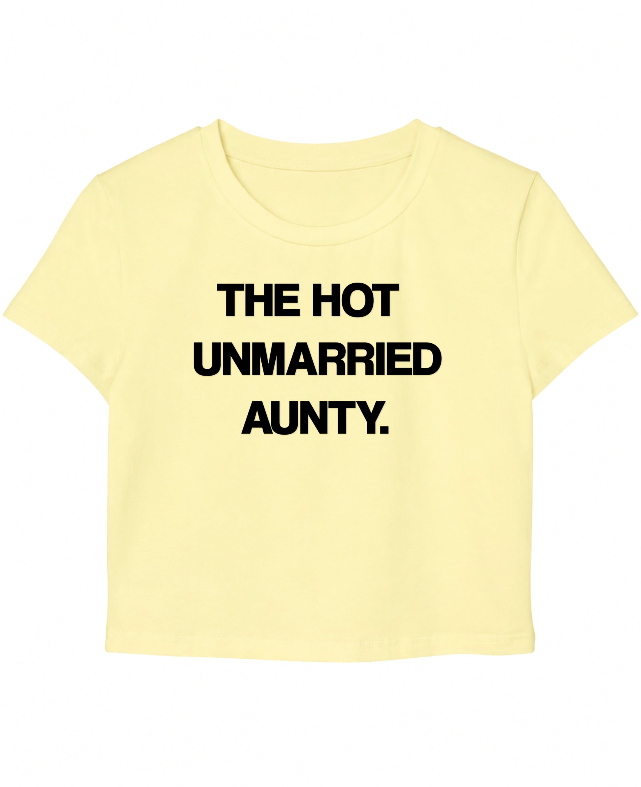 Butter Yellow Baby Tee Front Design