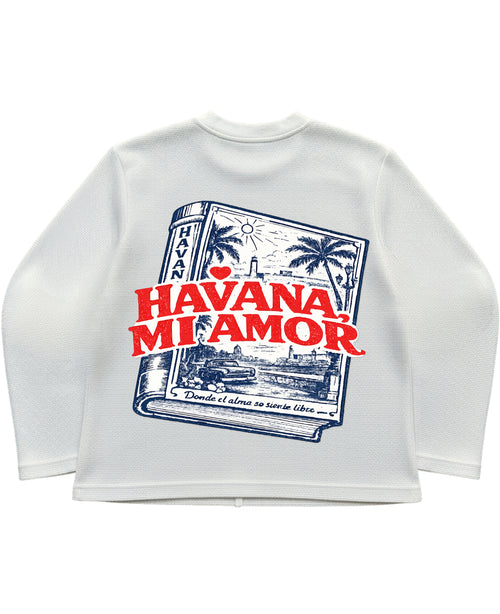 Off-white waffle knit oversized full-sleeve Back Design