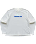 Off-white waffle knit oversized full-sleeve Front Design