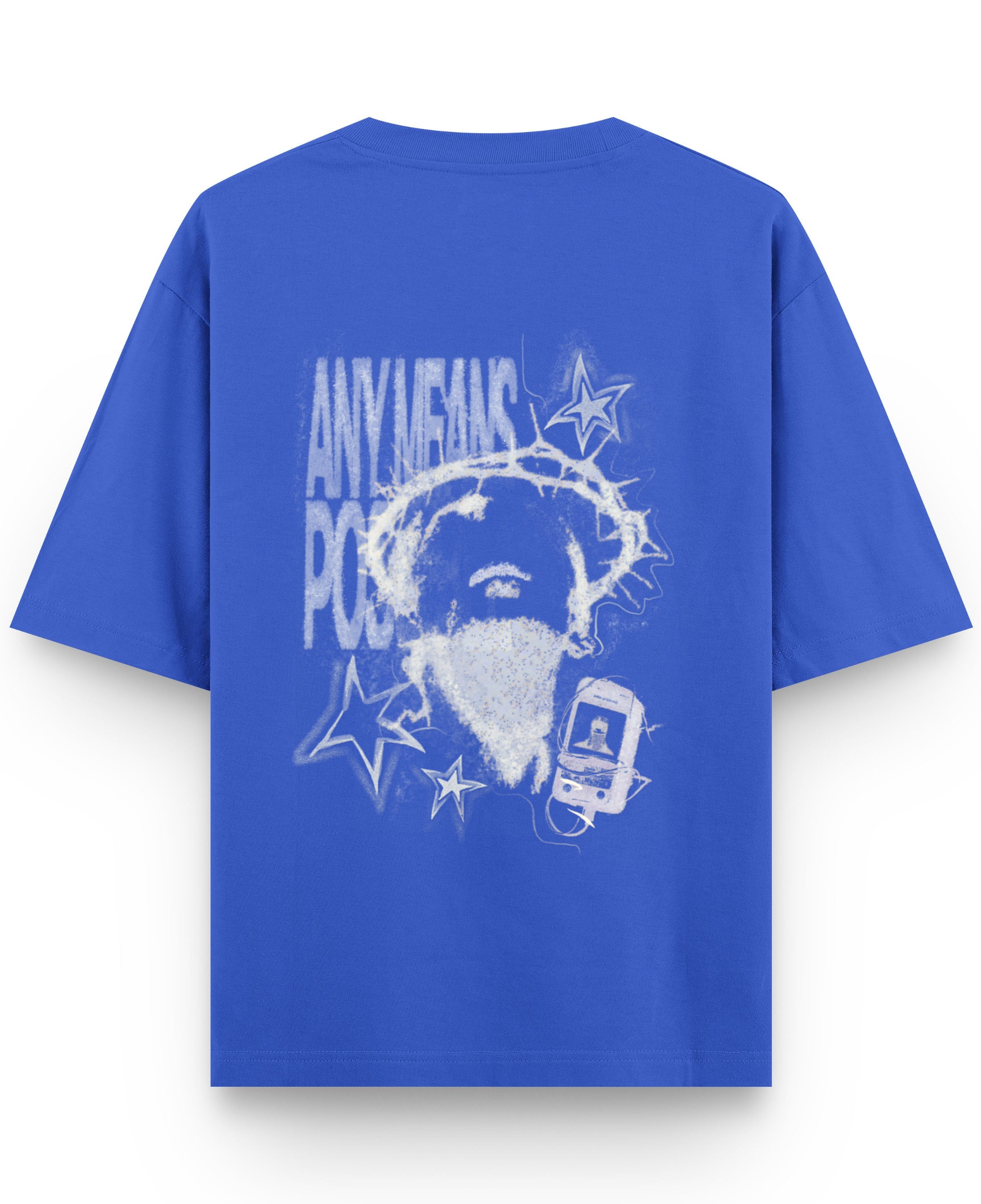 Royal Blue Oversized T-Shirt Back Design