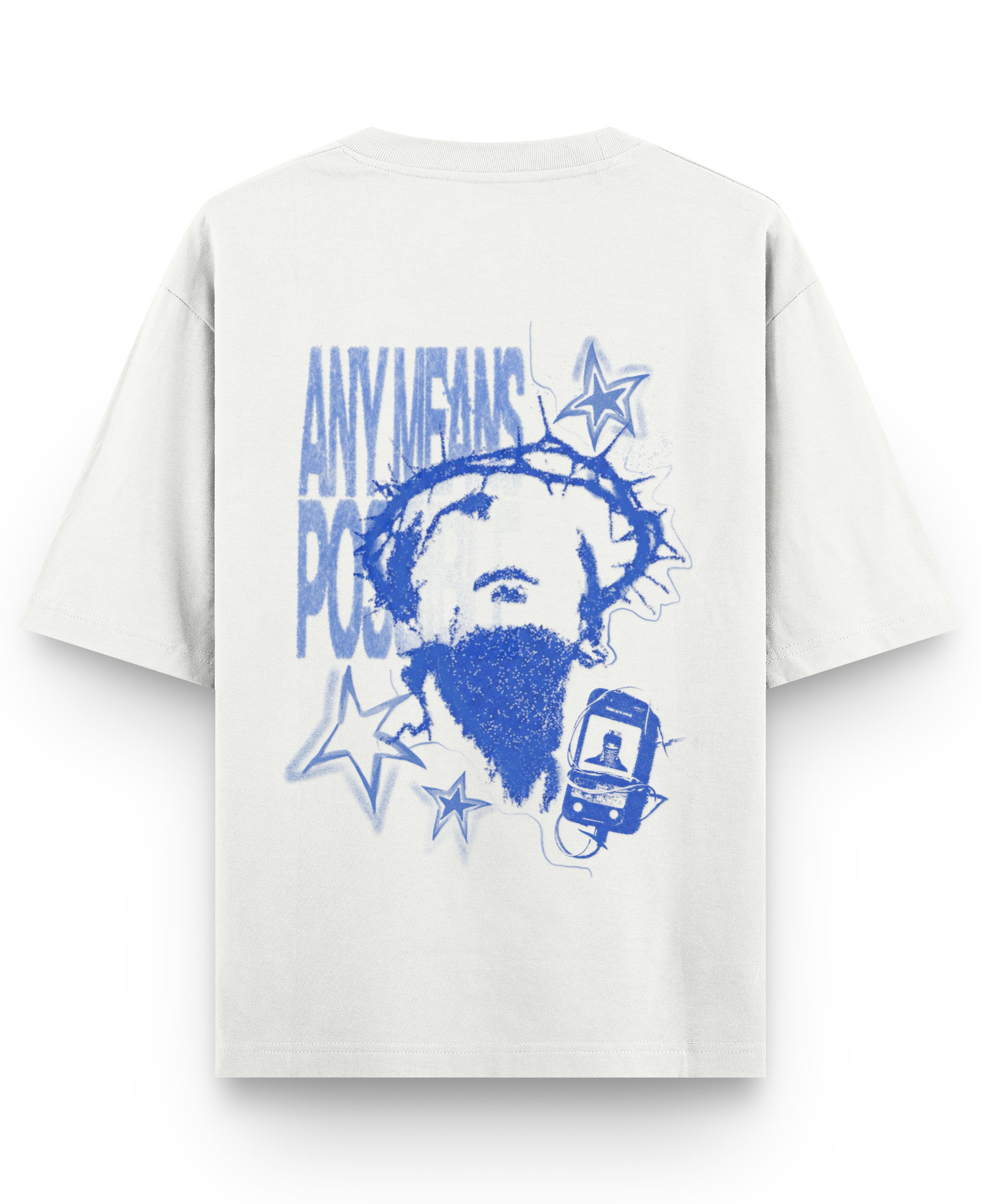 Off White Oversized T-shirt Back Design