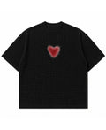 Black waffle boxy fit Front Design