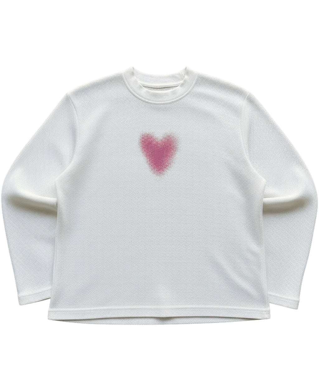 Off-white waffle knit oversized full-sleeve Front Design