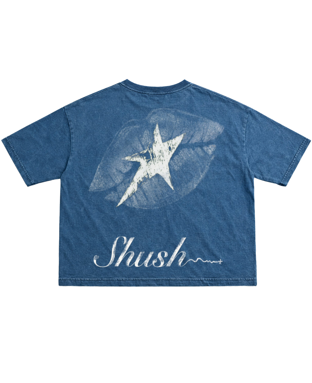 Denim Wash Boxy Fit T-shirt Back Design
