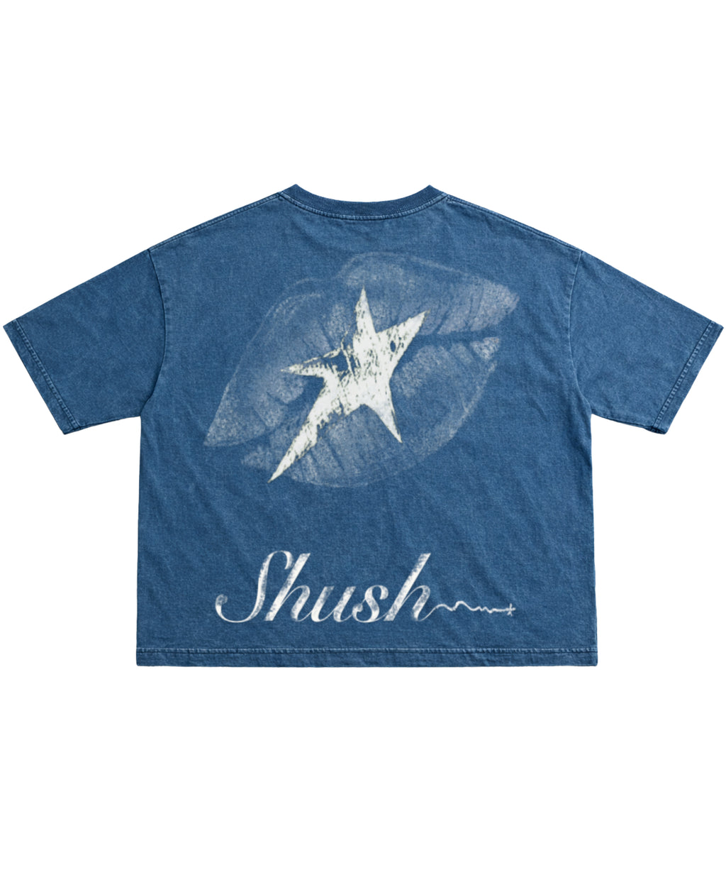 Denim Wash Boxy Fit T-shirt Back Design