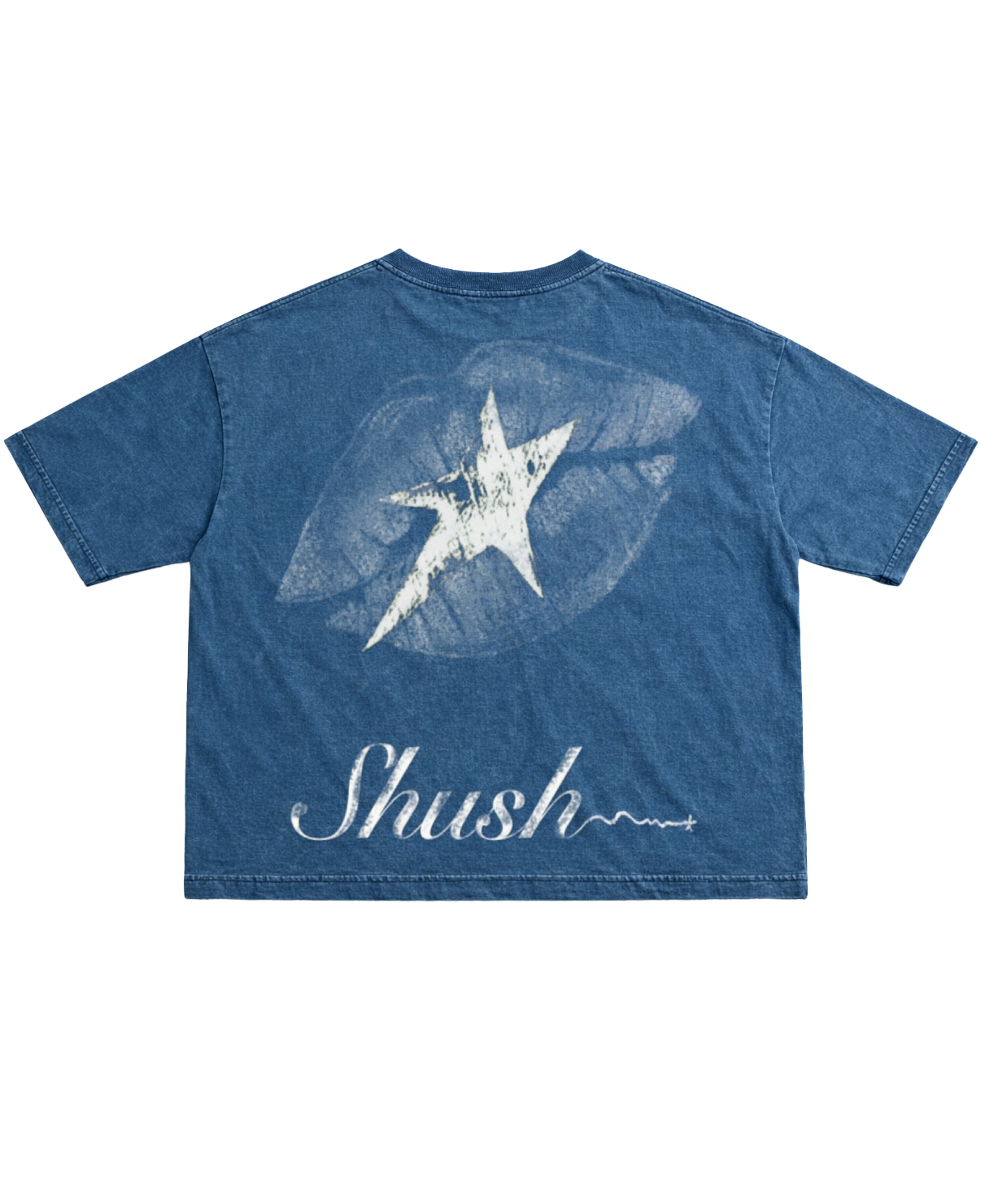 Denim Wash Boxy Fit T-shirt Back Design
