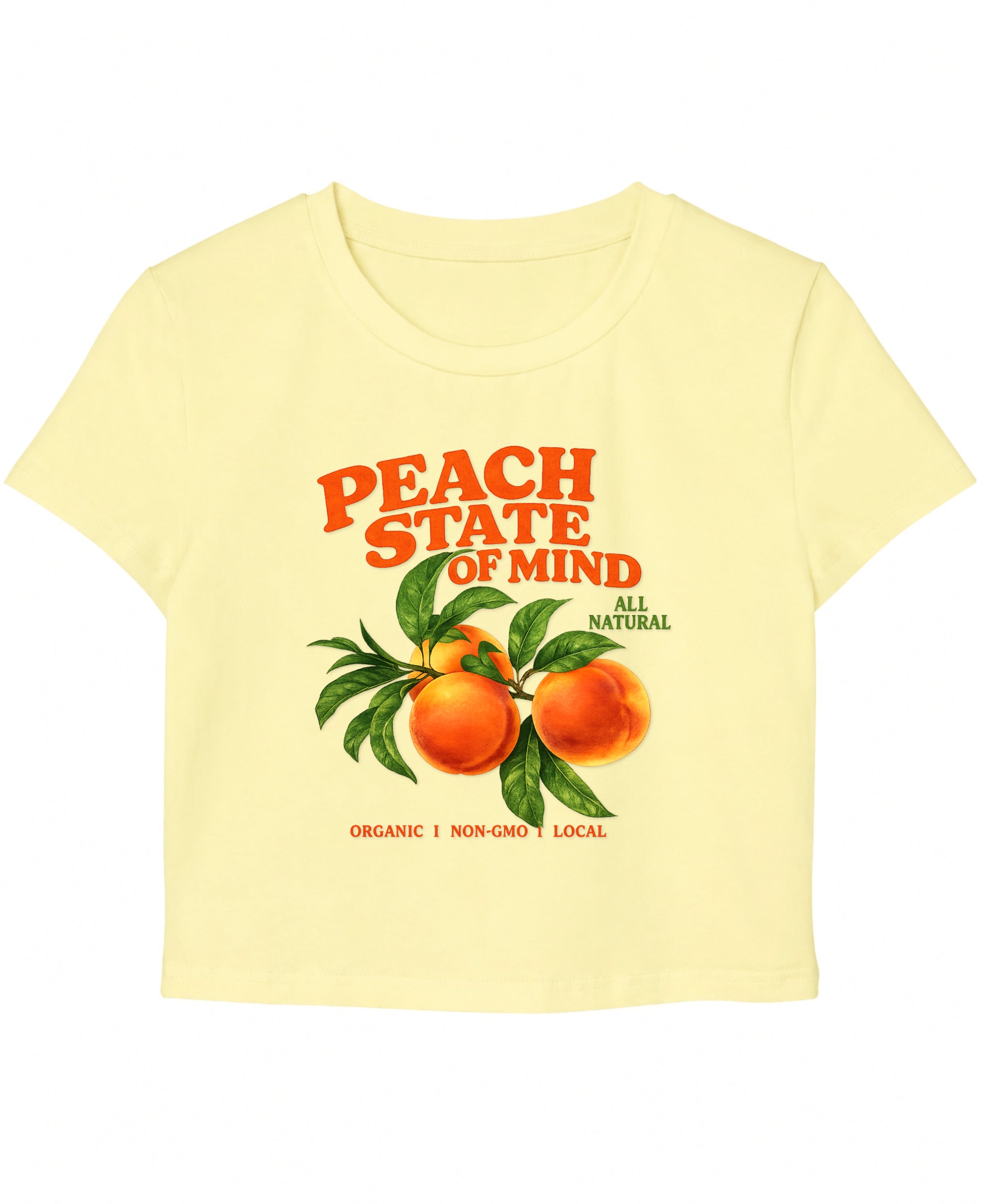 Butter Yellow Baby Tee Front Design