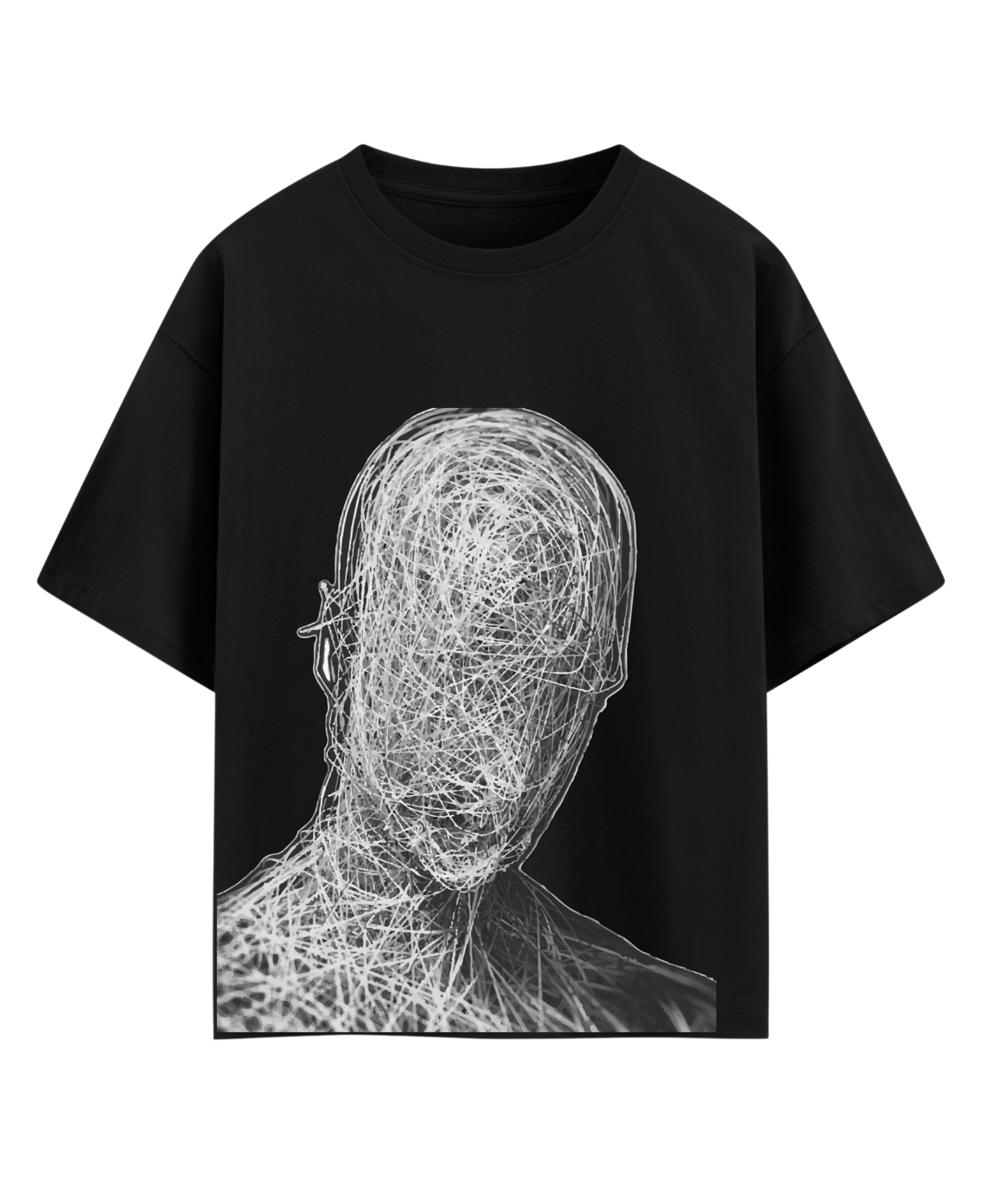 Black Oversized T-shirt Front Design