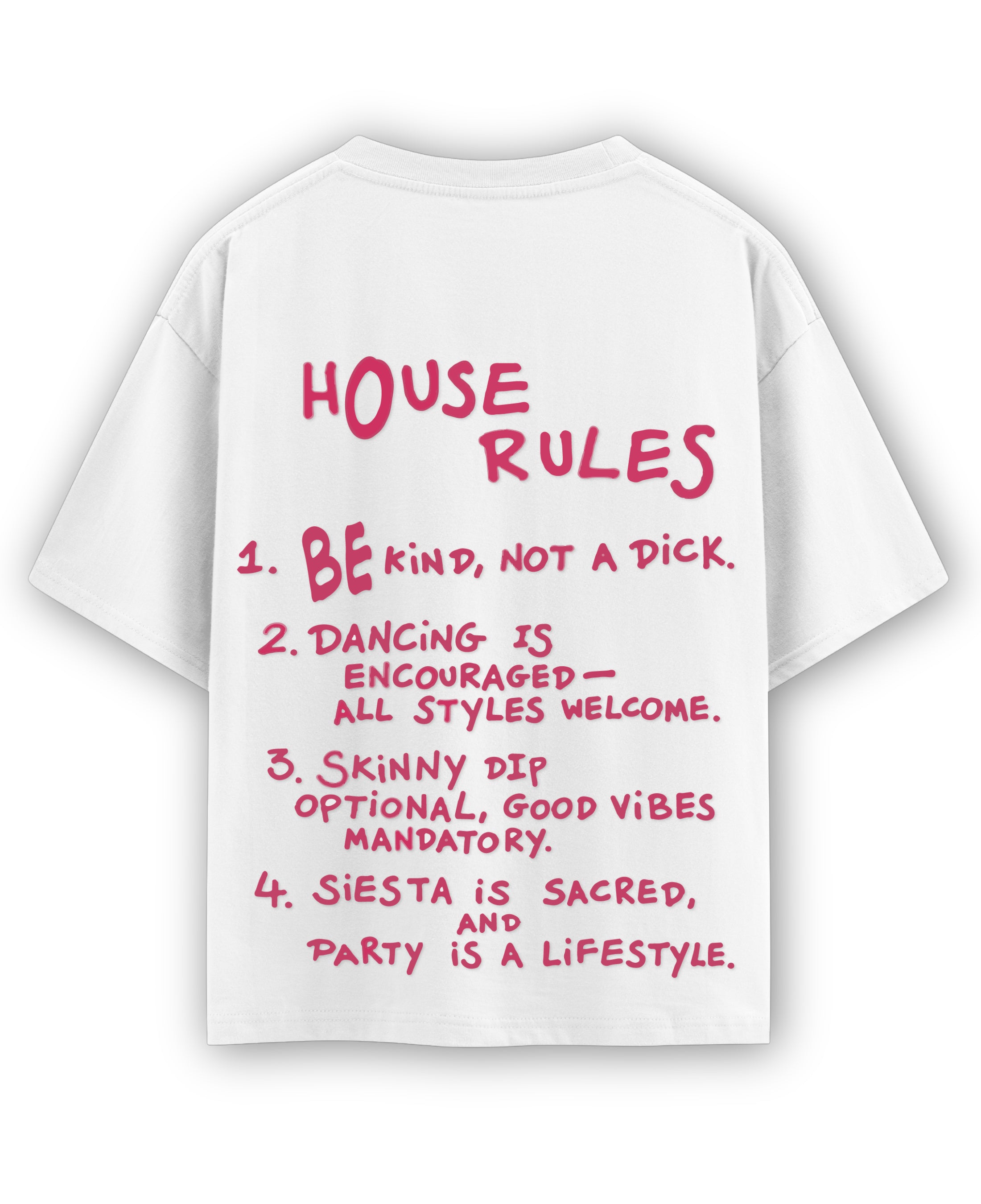 White Oversized T-shirt Back Design