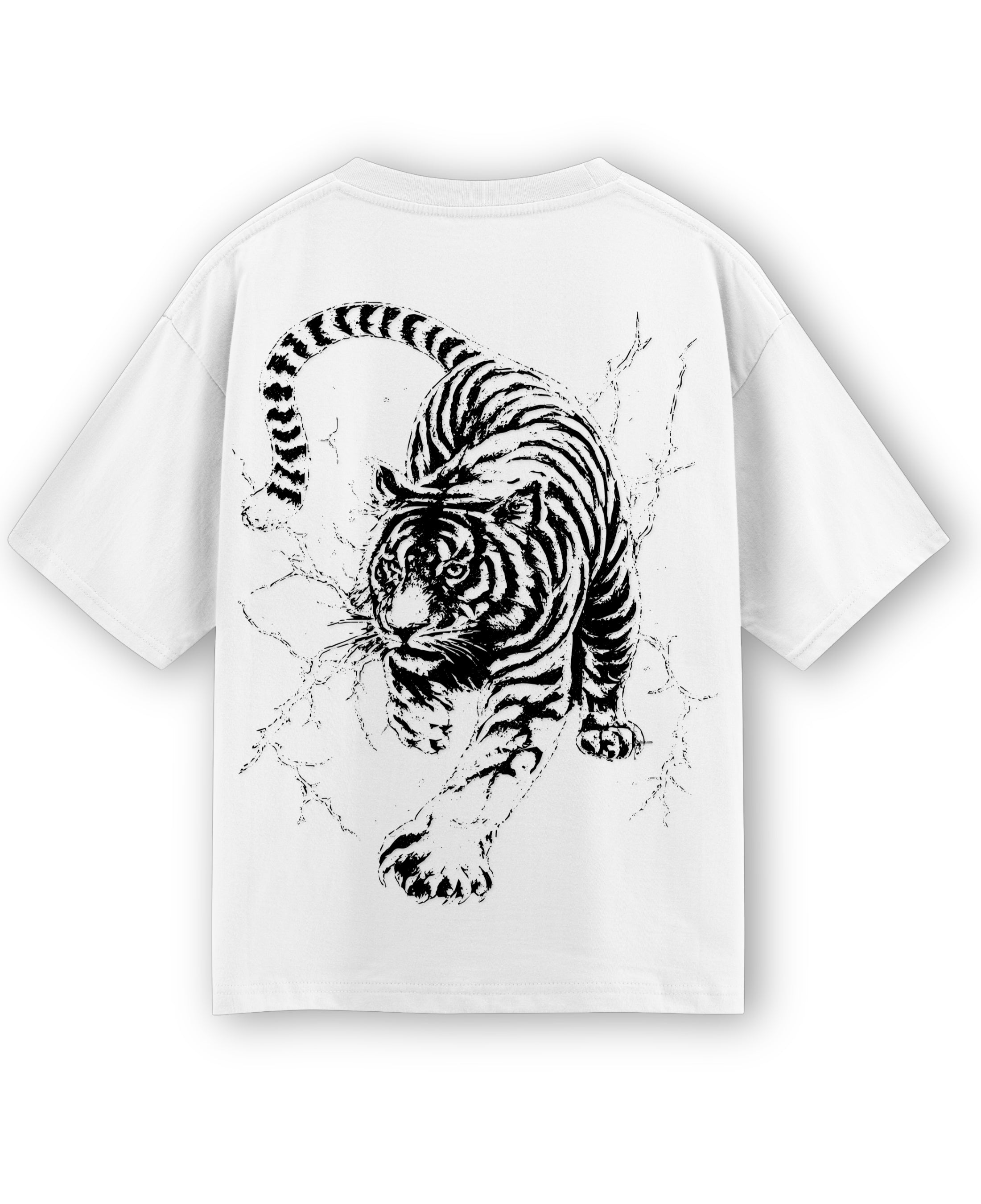 White Oversized T-shirt Back Design