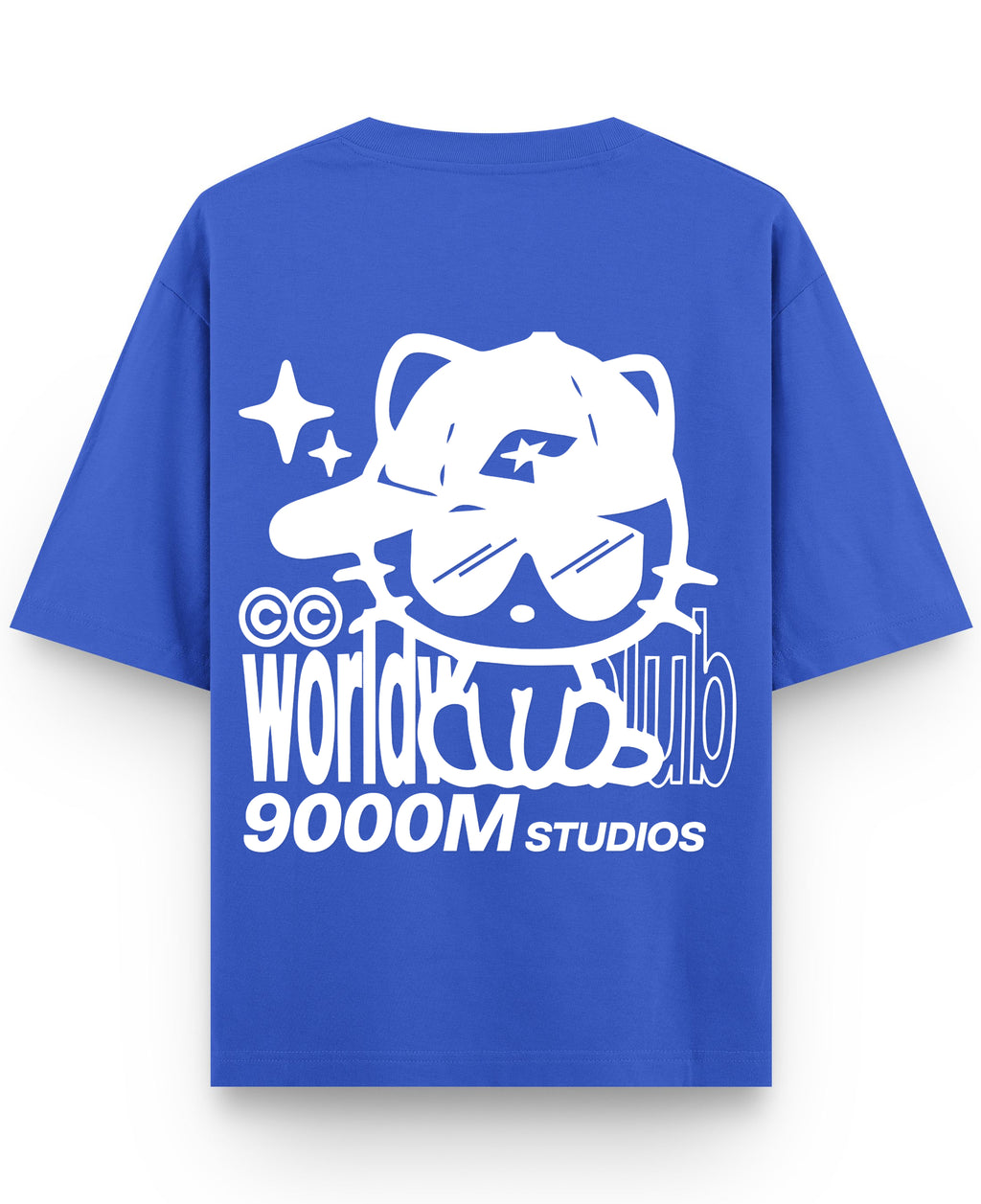 Royal Blue Oversized T-Shirt Back Design