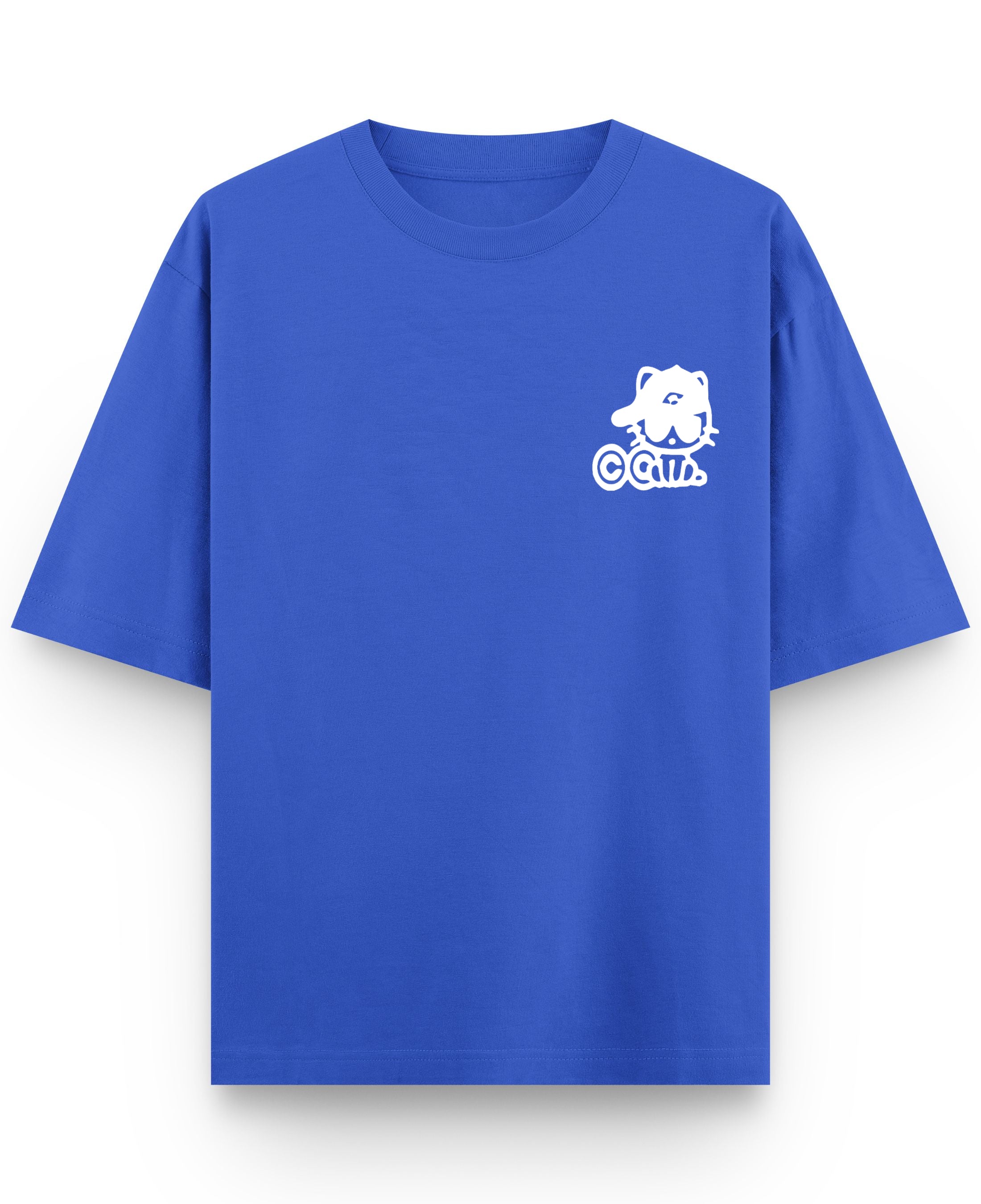 Royal Blue Oversized T-Shirt Front Design