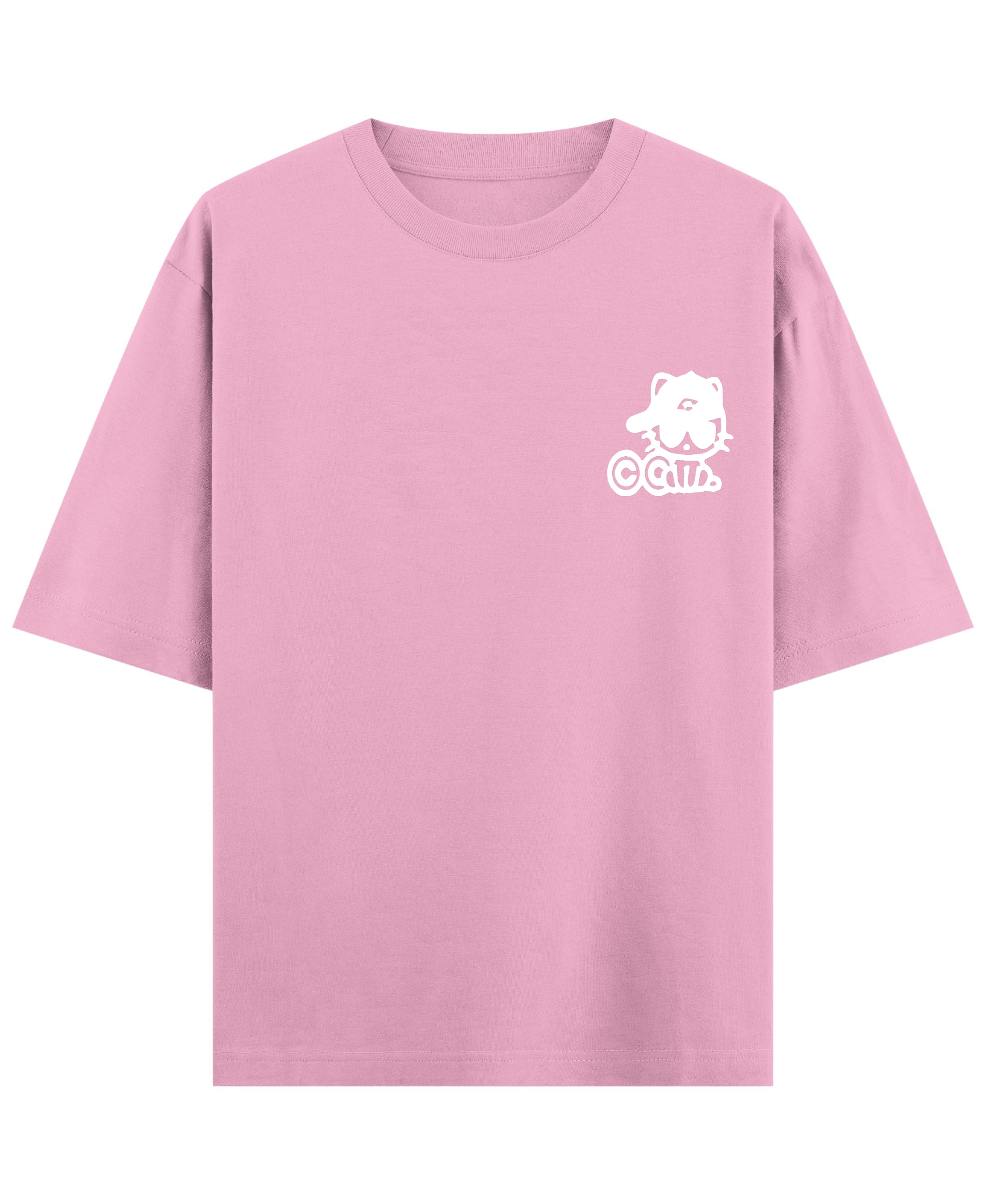 Baby Pink Oversized T-Shirt Front Design